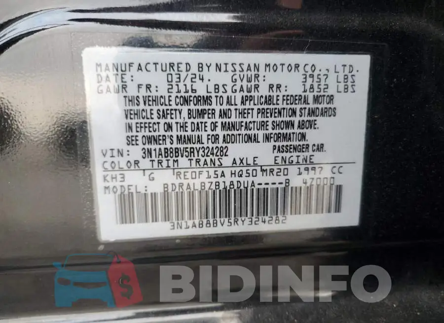 3N1AB8BV5RY324282 Photo# 12
