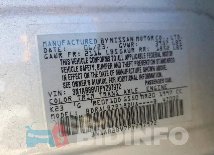 3N1AB8BV7PY297972 Photo# 12