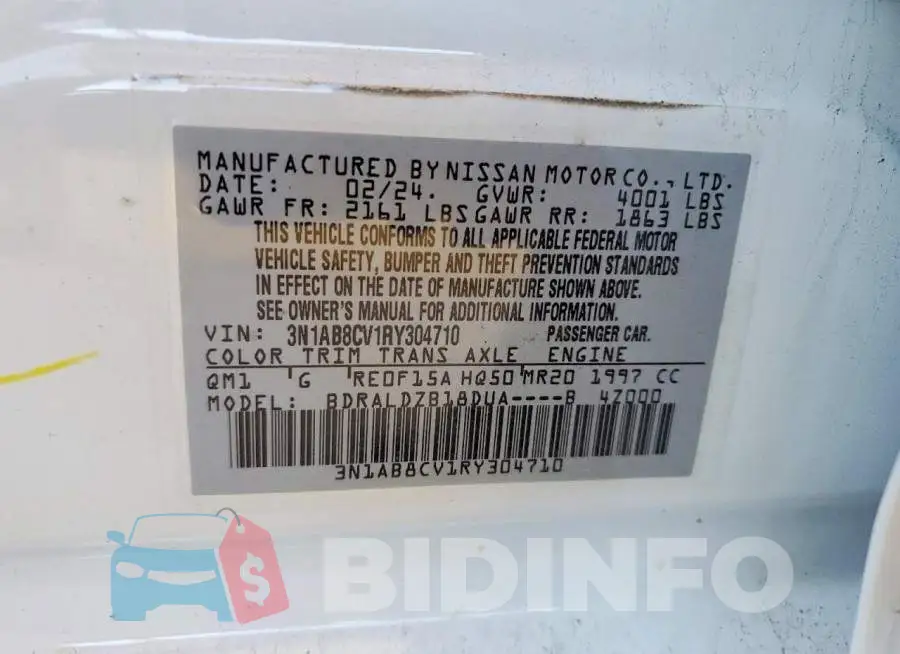 3N1AB8CV1RY304710 Photo# 12