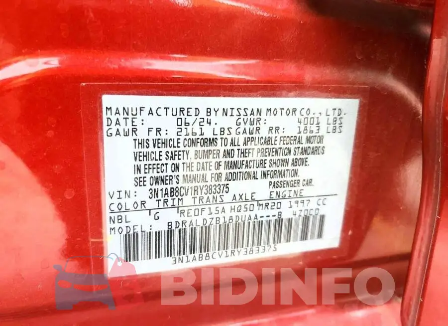 3N1AB8CV1RY383375 Photo# 12