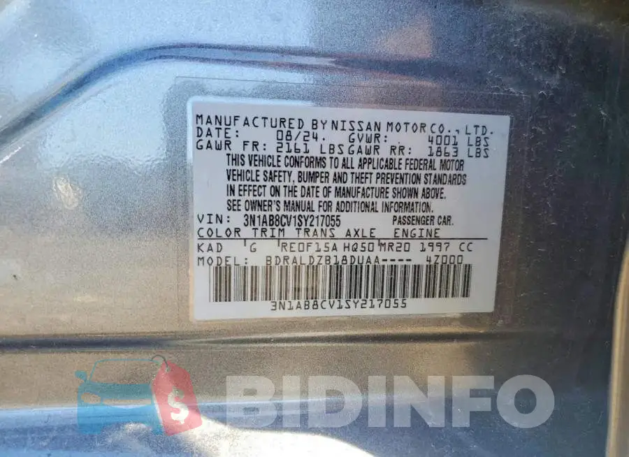 3N1AB8CV1SY217055 Photo# 12