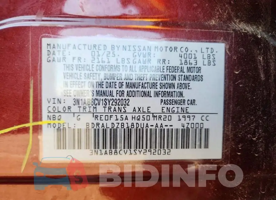 3N1AB8CV1SY292032 Photo# 12