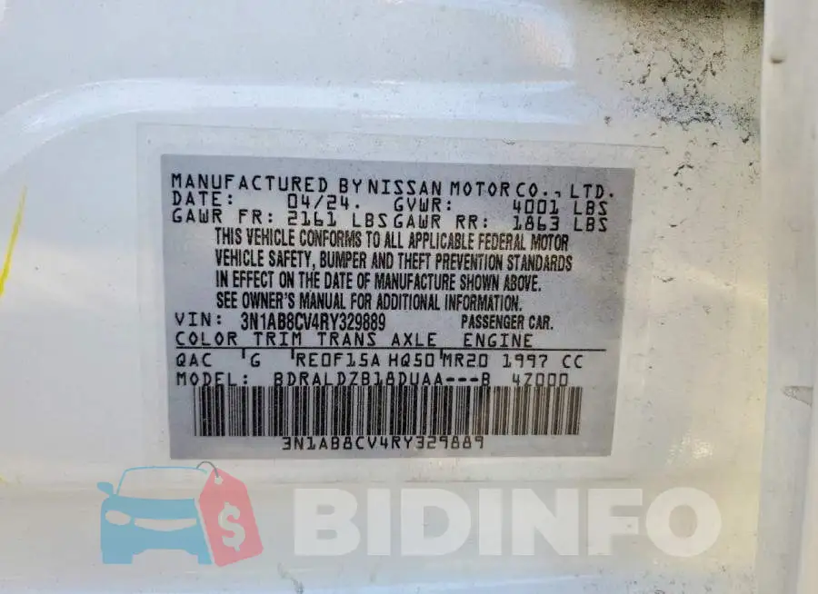 3N1AB8CV4RY329889 Photo# 12