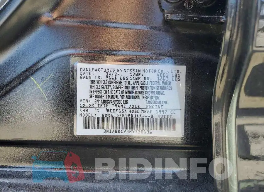 3N1AB8CV4RY330136 Photo# 12