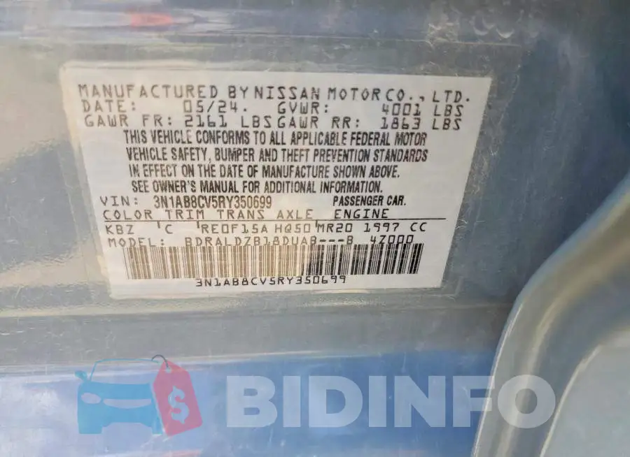 3N1AB8CV5RY350699 Photo# 13