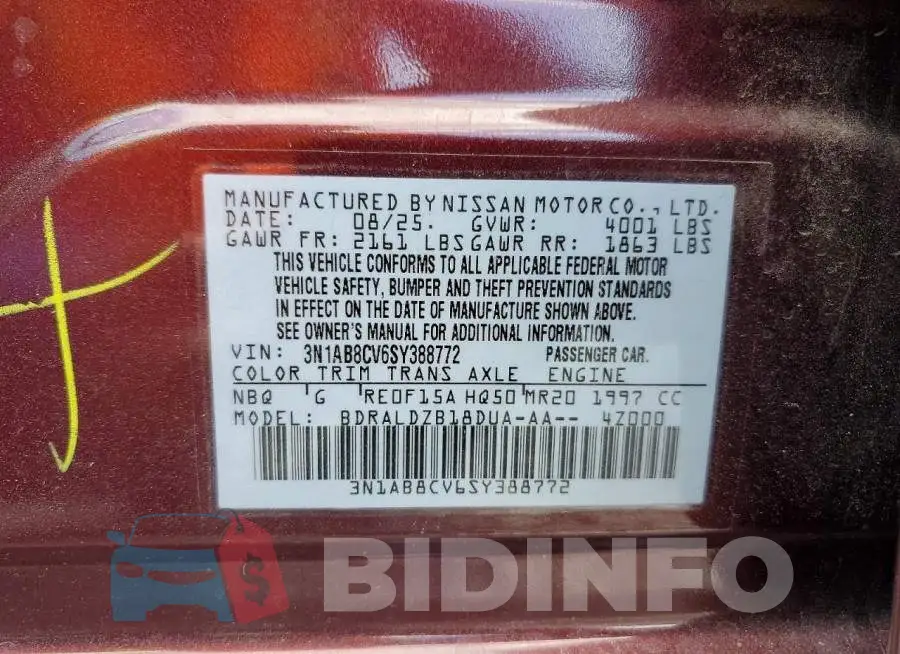 3N1AB8CV6SY388772 Photo# 12