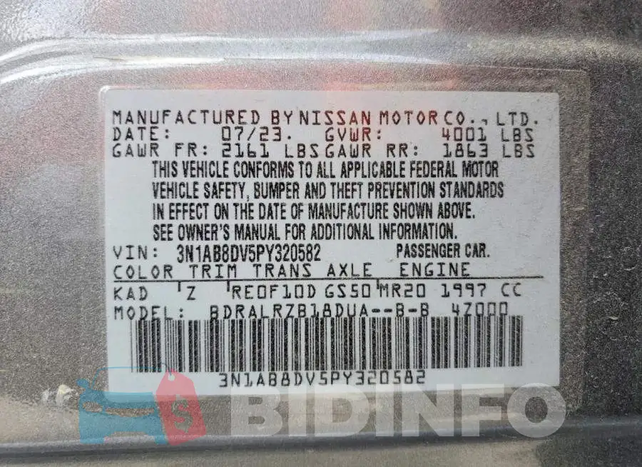 3N1AB8DV5PY320582 Photo# 14