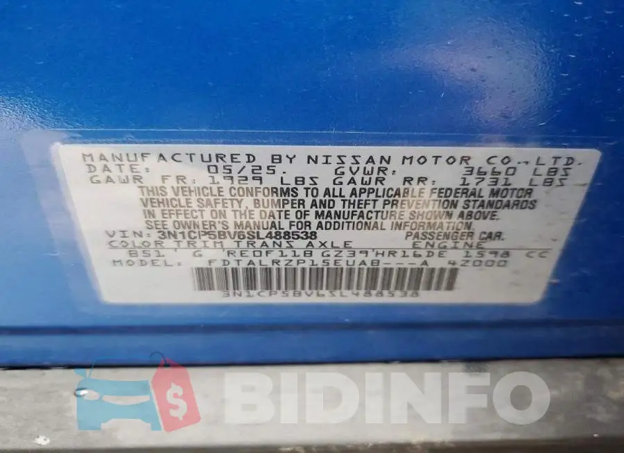 3N1CP5BV6SL488538 Photo# 13