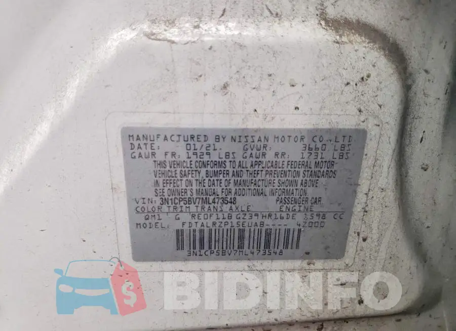 3N1CP5BV7ML473548 Photo# 13