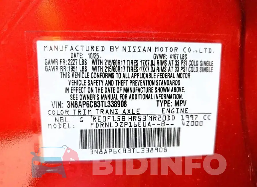 3N8AP6CB3TL338908 Photo# 14