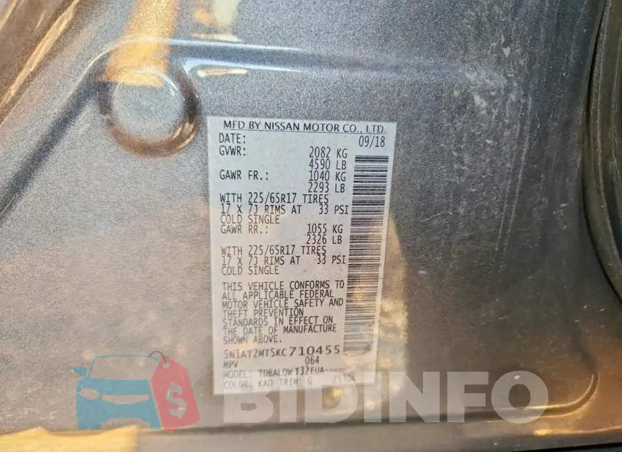 5N1AT2MT5KC710455 Photo# 14