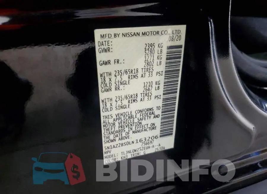 5N1AZ2BS0LN163206 Photo# 13