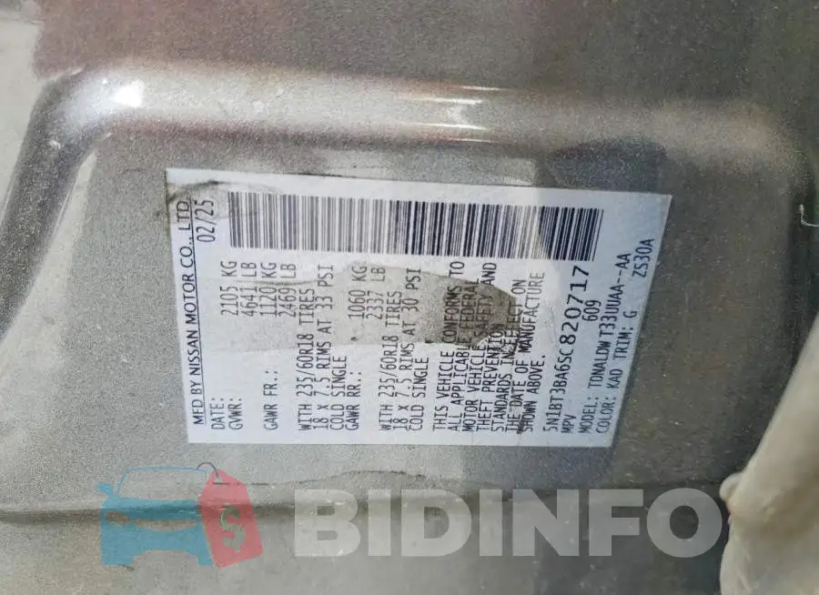 5N1BT3BA6SC820717 Photo# 14