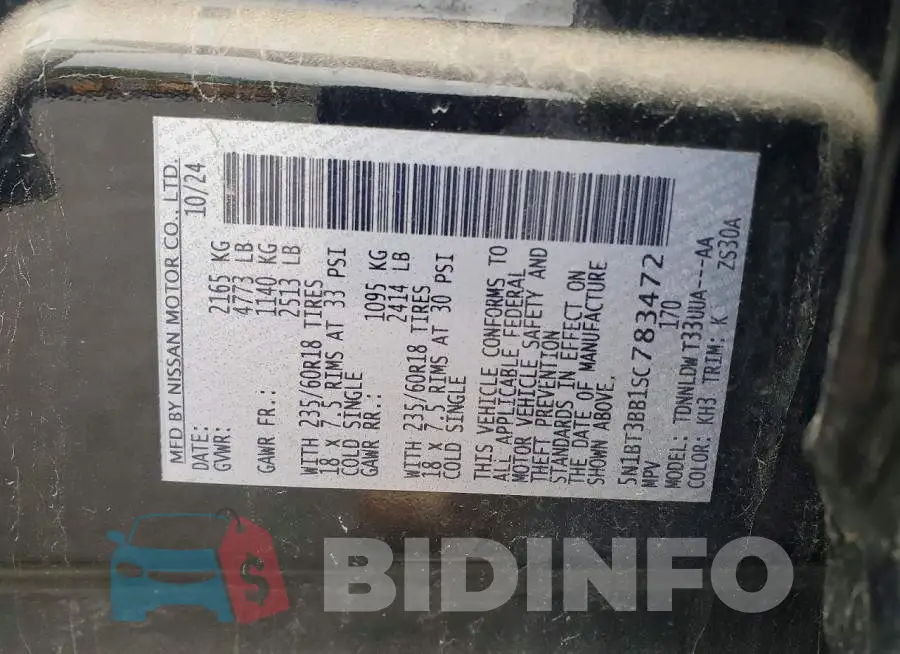 5N1BT3BB1SC783472 Photo# 14