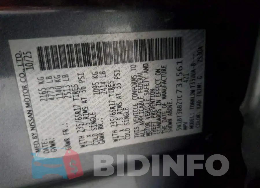 5N1BT3BB2TC731561 Photo# 14