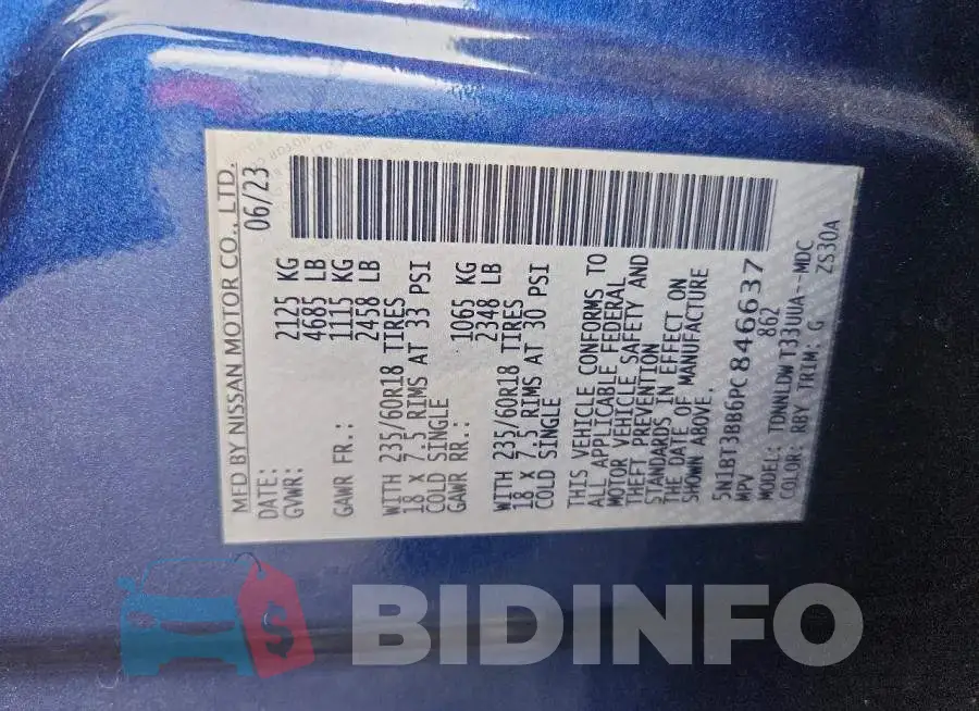 5N1BT3BB6PC846637 Photo# 13