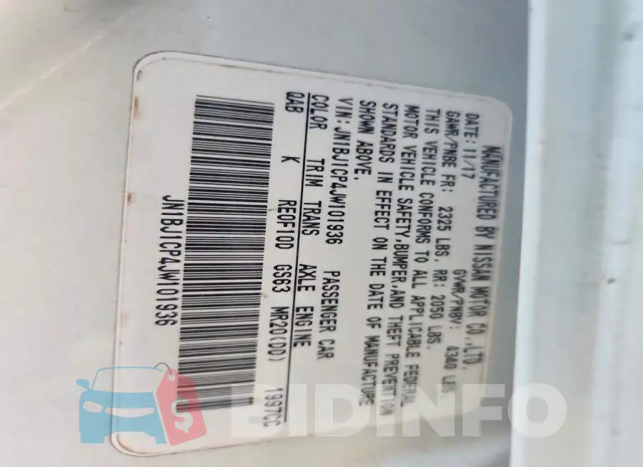 JN1BJ1CP4JW101936 Photo# 13