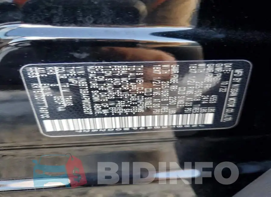 JN8BT3BA4PW002627 Photo# 13