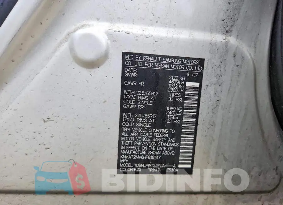 KNMAT2MV6HP618147 Photo# 13