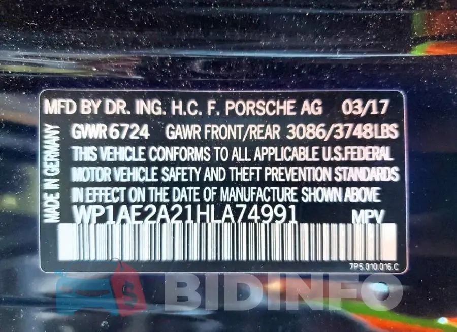 WP1AE2A21HLA74991 Photo# 14