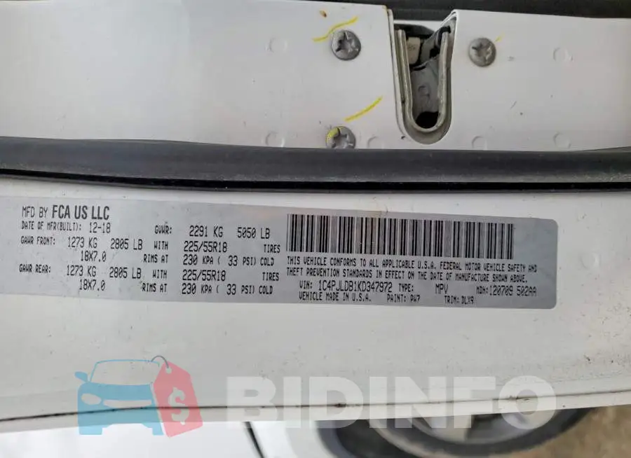 1C4PJLDB1KD347972 Photo# 12