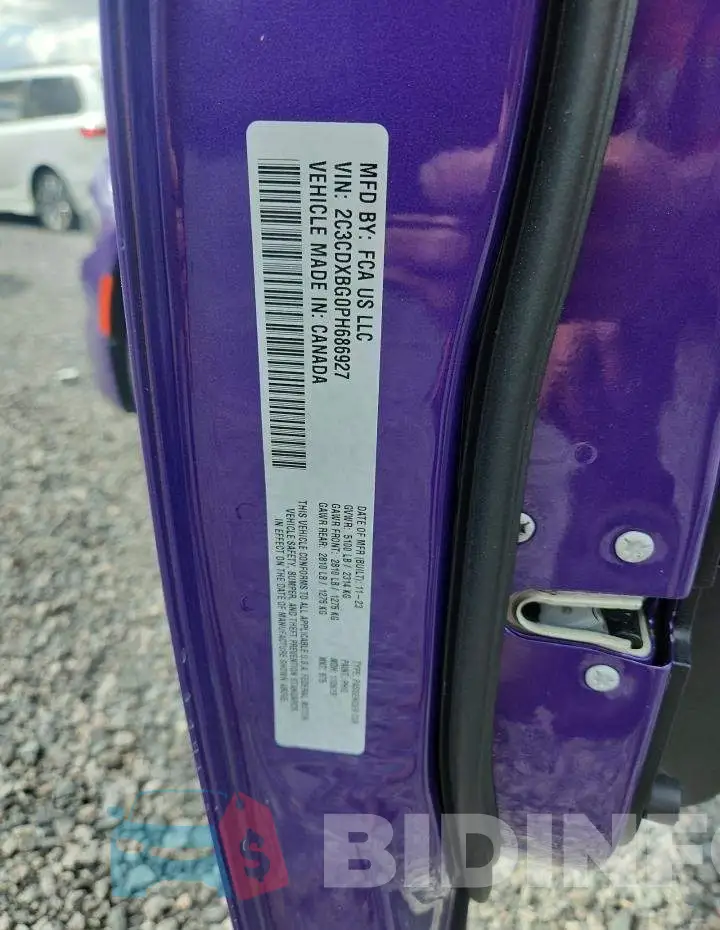2C3CDXBG0PH686927 Photo# 12