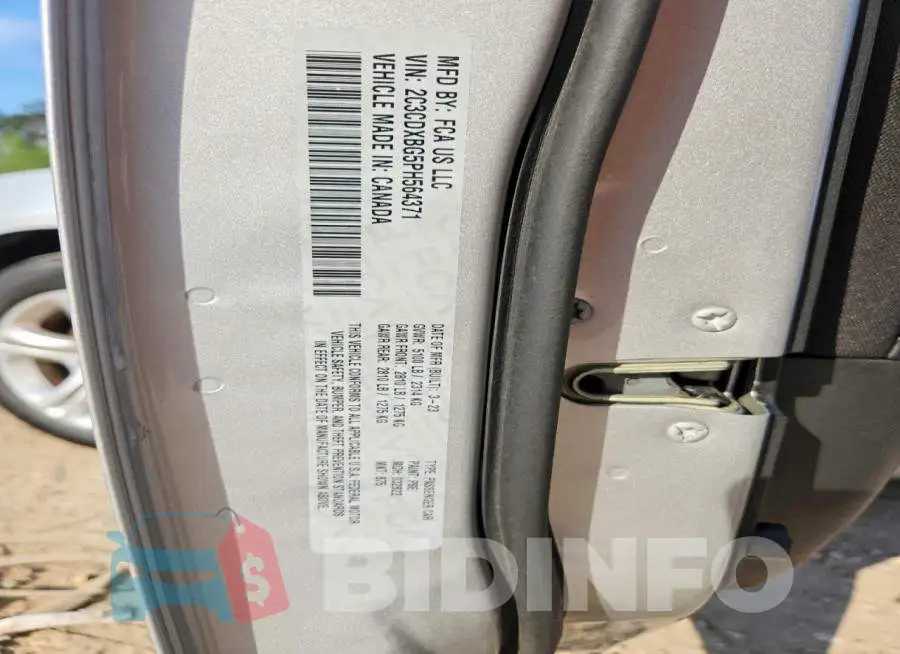 2C3CDXBG5PH564371 Photo# 12