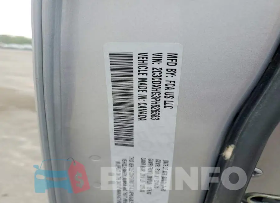 2C3CDXHG3PH626583 Photo# 12