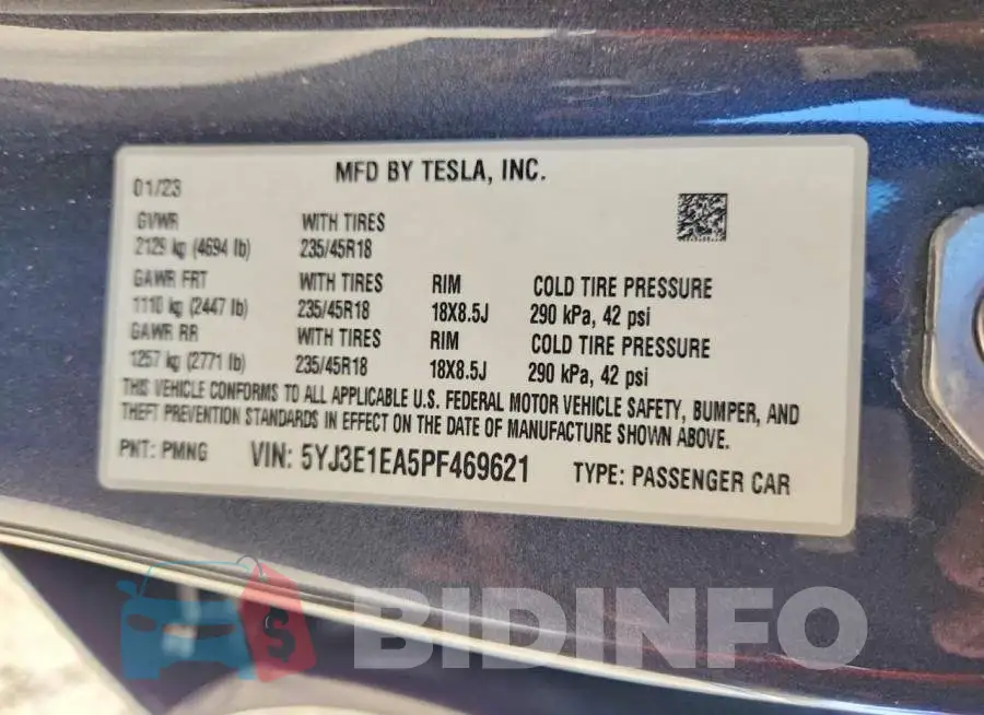 5YJ3E1EA5PF469621 Photo# 13