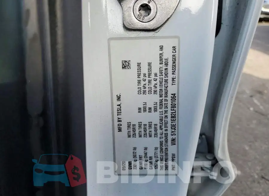 5YJ3E1EB2LF801064 Photo# 13