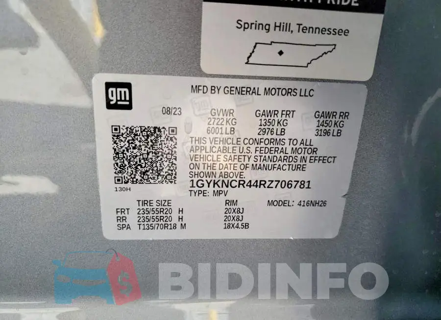 1GYKNCR44RZ706781 Photo# 14