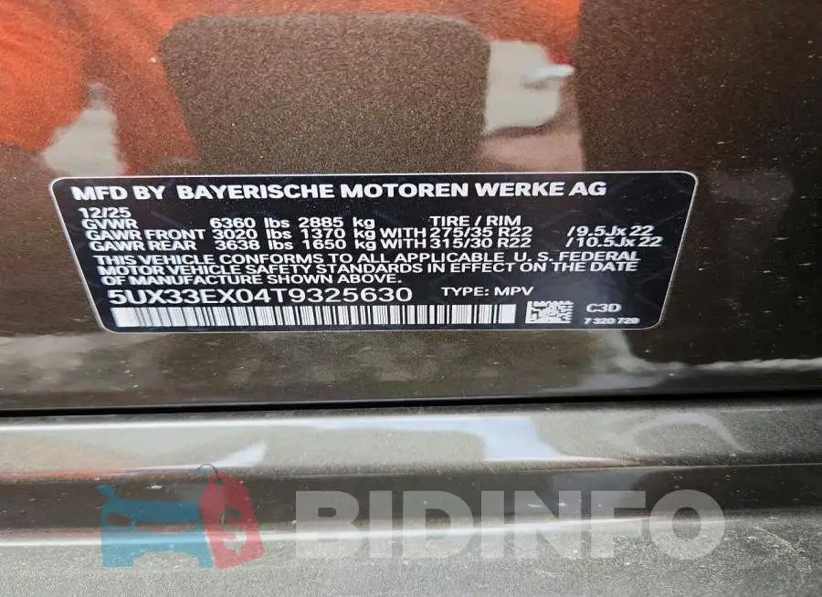 5UX33EX04T9325630 Photo# 13