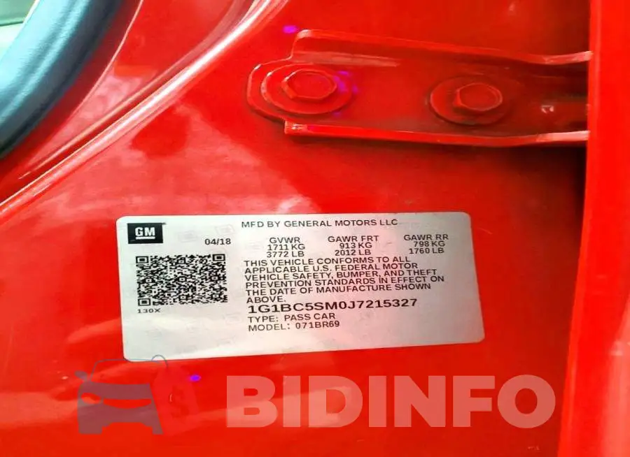 1G1BC5SM0J7215327 Photo# 12