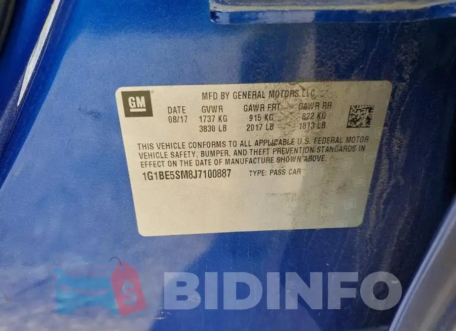 1G1BE5SM8J7100887 Photo# 12