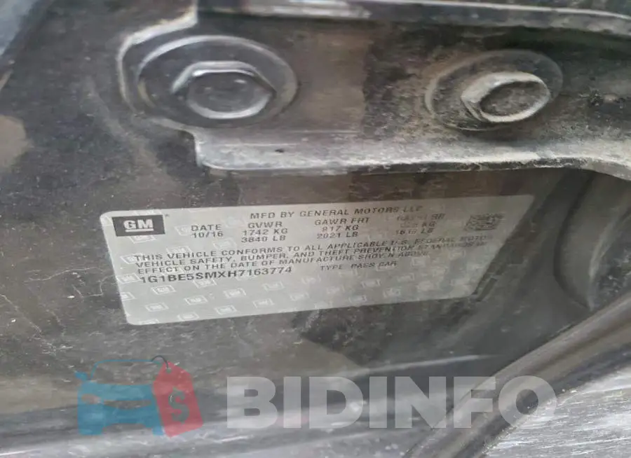 1G1BE5SMXH7163774 Photo# 12