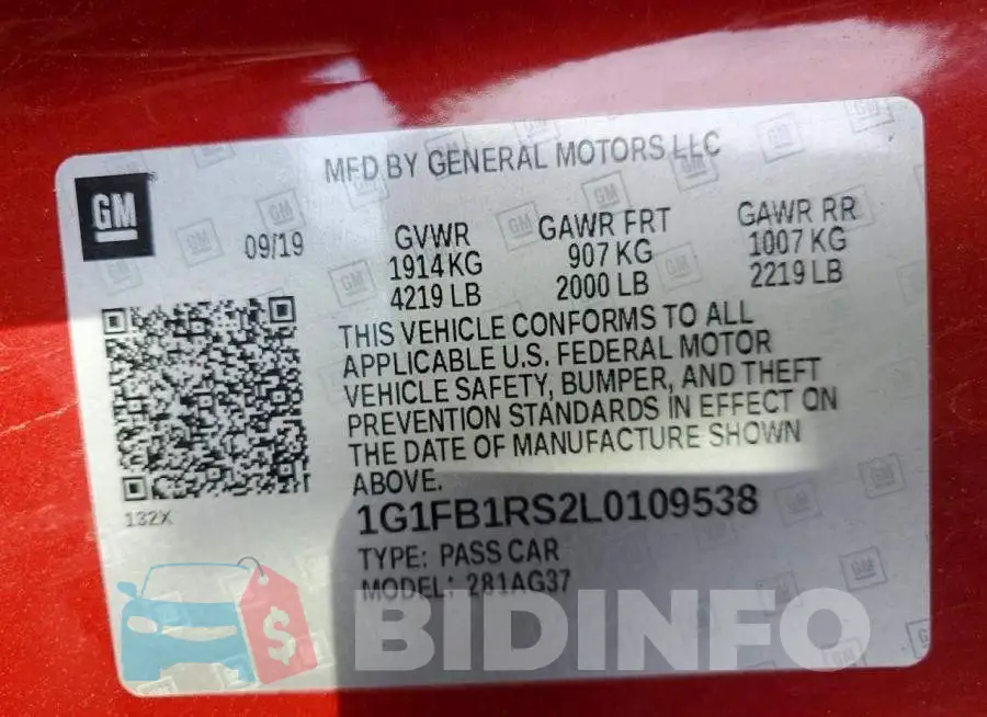 1G1FB1RS2L0109538 Photo# 13