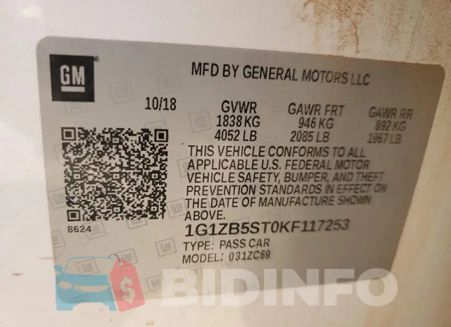 1G1ZB5ST0KF117253 Photo# 12