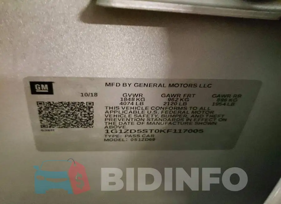 1G1ZD5ST0KF117005 Photo# 12