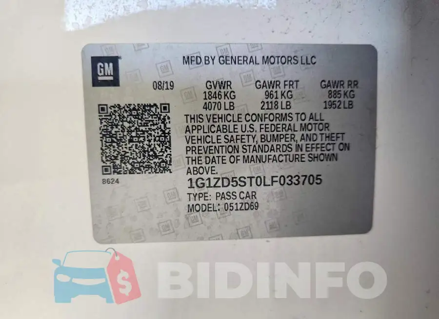 1G1ZD5ST0LF033705 Photo# 12