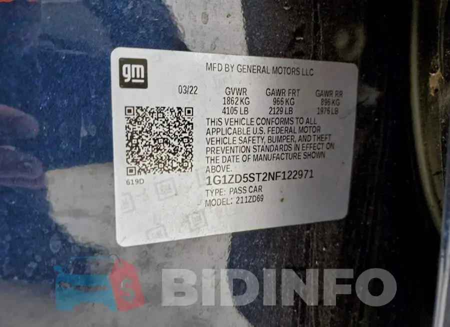 1G1ZD5ST2NF122971 Photo# 13