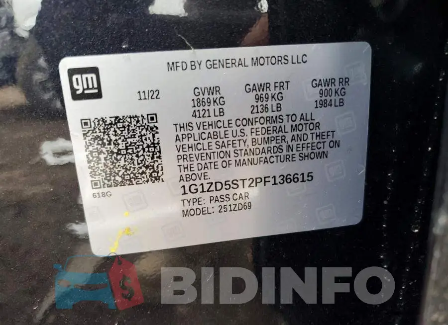 1G1ZD5ST2PF136615 Photo# 12