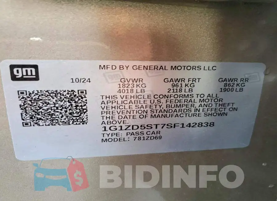 1G1ZD5ST7SF142838 Photo# 12