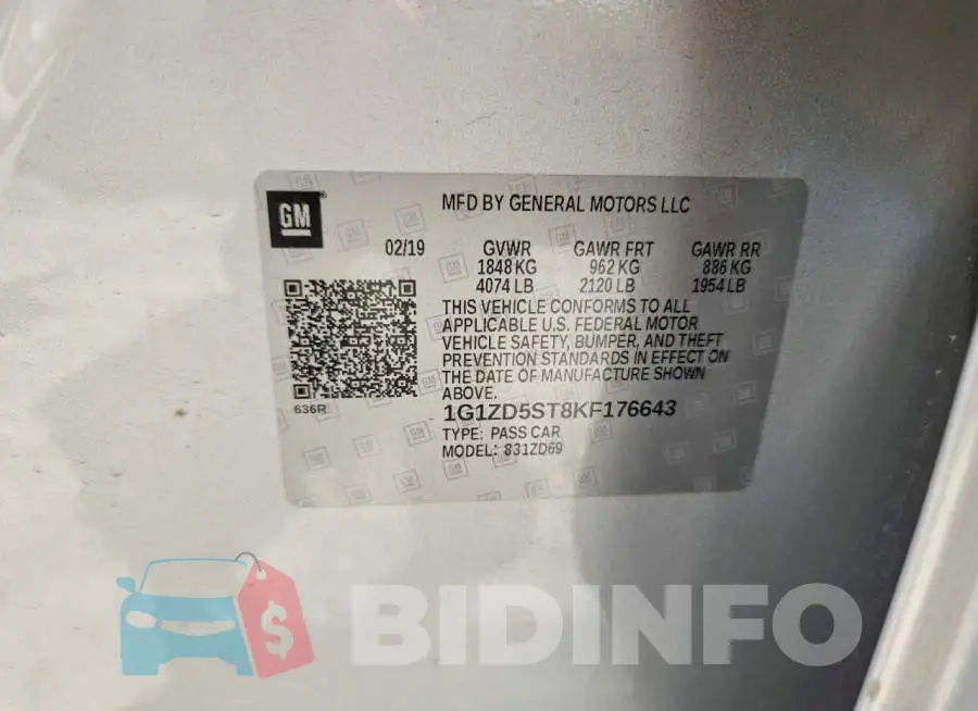 1G1ZD5ST8KF176643 Photo# 12