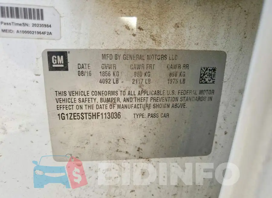 1G1ZE5ST5HF113036 Photo# 13