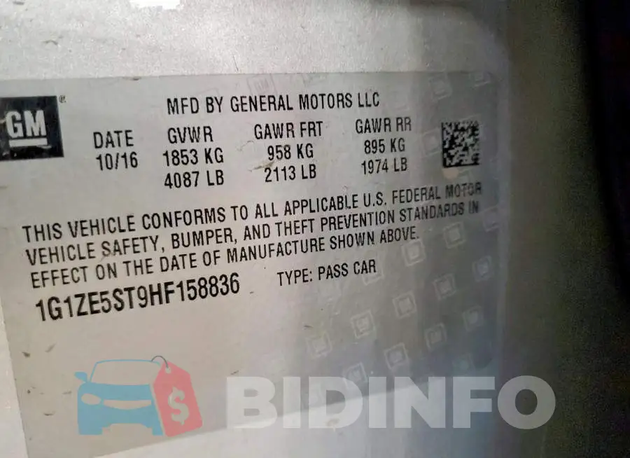 1G1ZE5ST9HF158836 Photo# 12
