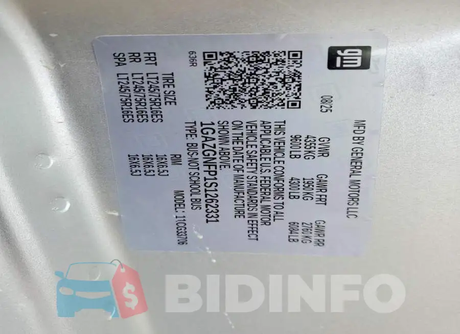 1GAZGNFP1S1262331 Photo# 13