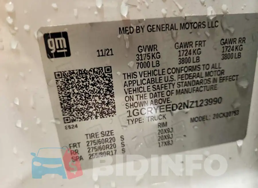 1GCRYEED2NZ123990 Photo# 12