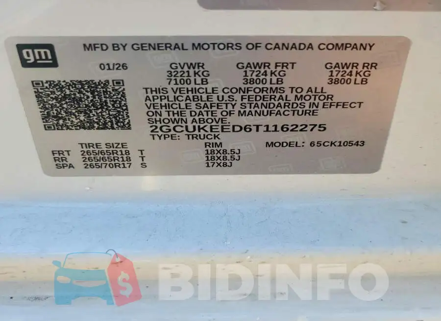 2GCUKEED6T1162275 Photo# 13