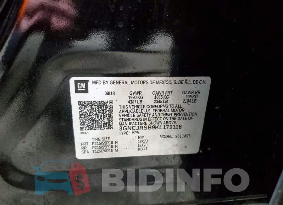 3GNCJRSB9KL179116 Photo# 14