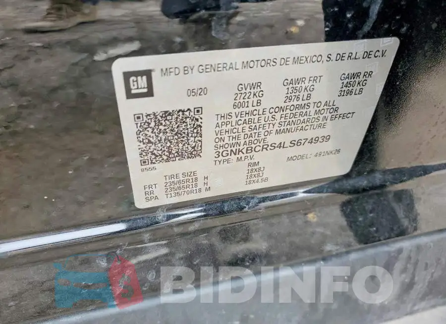 3GNKBCRS4LS674939 Photo# 13